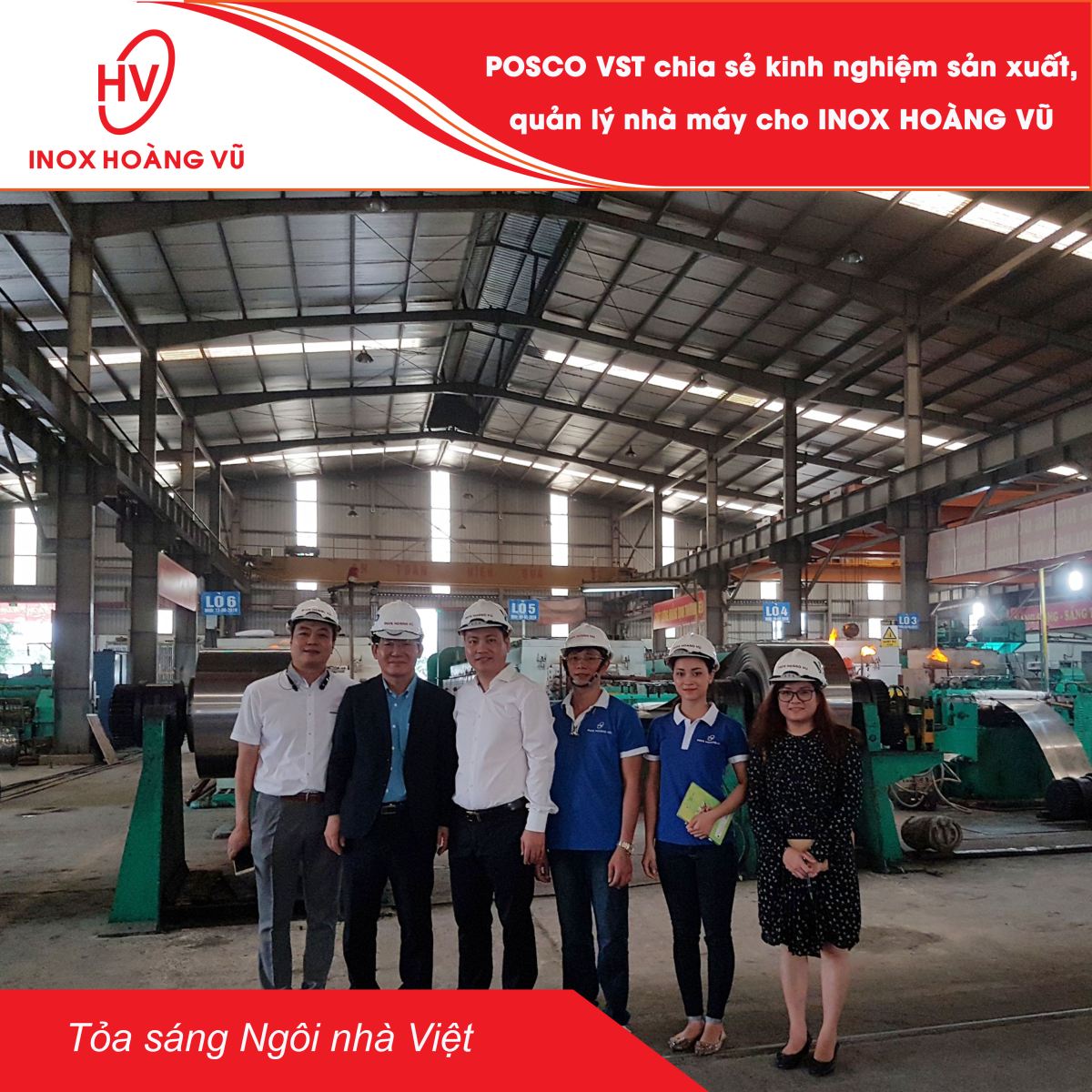 Ban lãnh đạo nhà máy Posco VST Việt Nam tới thăm Tập đoàn Inox Hoàng Vũ