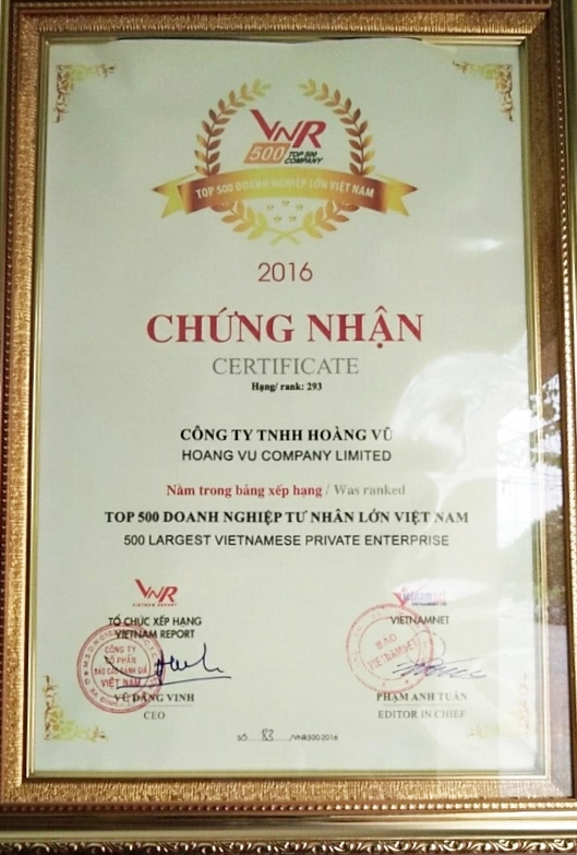  Top 500 doanh nghiệp tư nhân lớn nhất Việt Nam